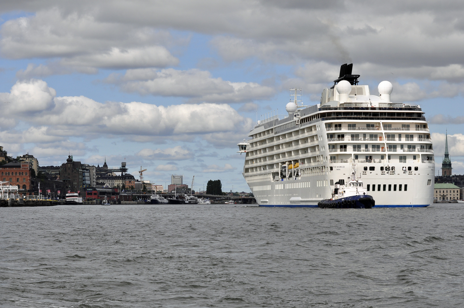 Kreuzfahrtschiff "The World "vor Stockholm