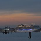 Kreuzfahrtschiff verlässt Venedig