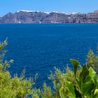 Kreuzfahrtschiffe in der Caldera, Santorin