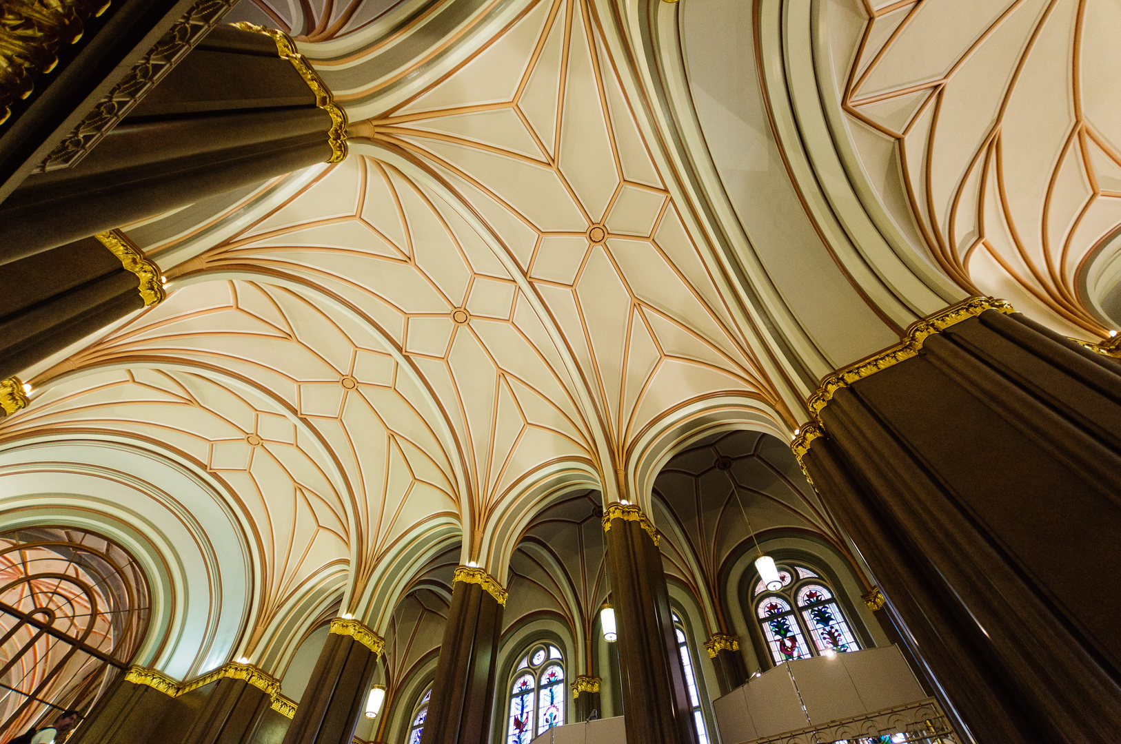 Kreuzgewölbe des Foyers, Rotes Rathaus, Berlin