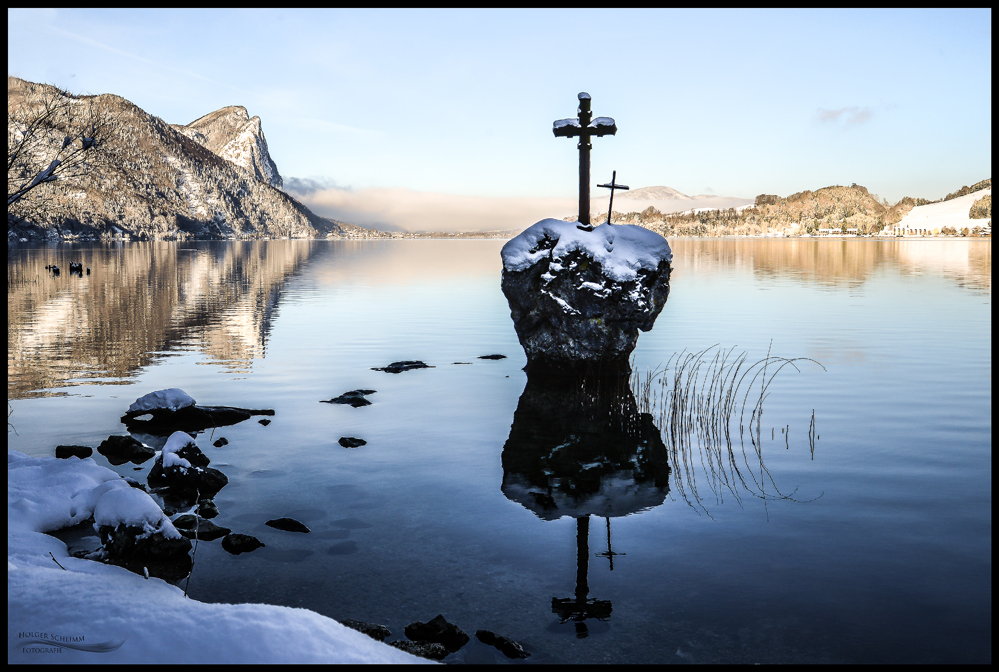 Kreuzstein im Mondsee