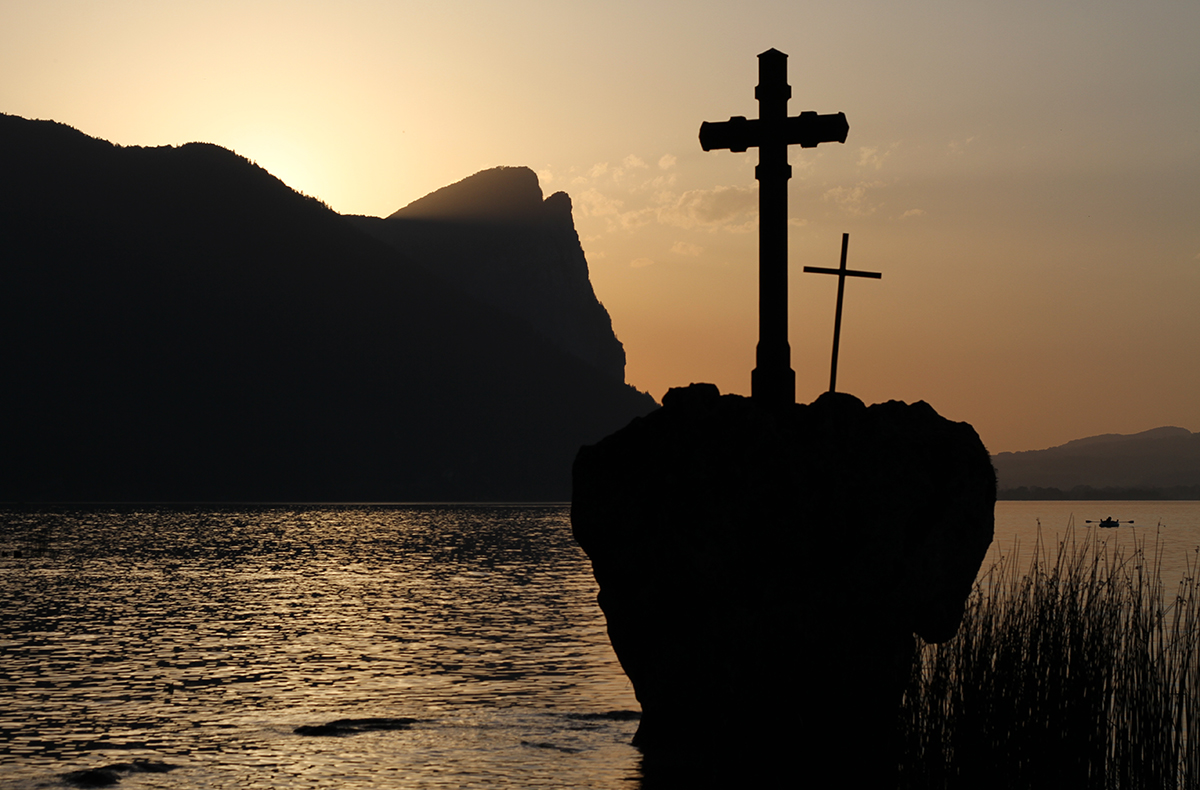 Kreuzstein im Mondsee