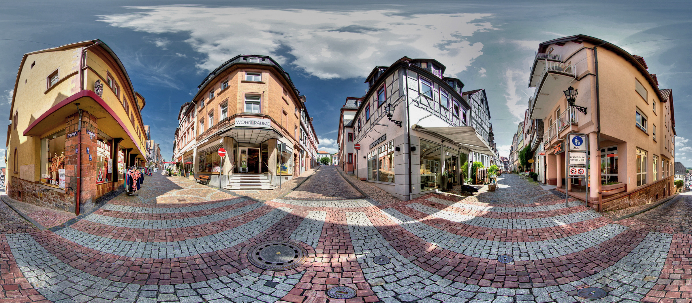 Kreuzung Langgasse/Kuhgasse in Gelnhausen