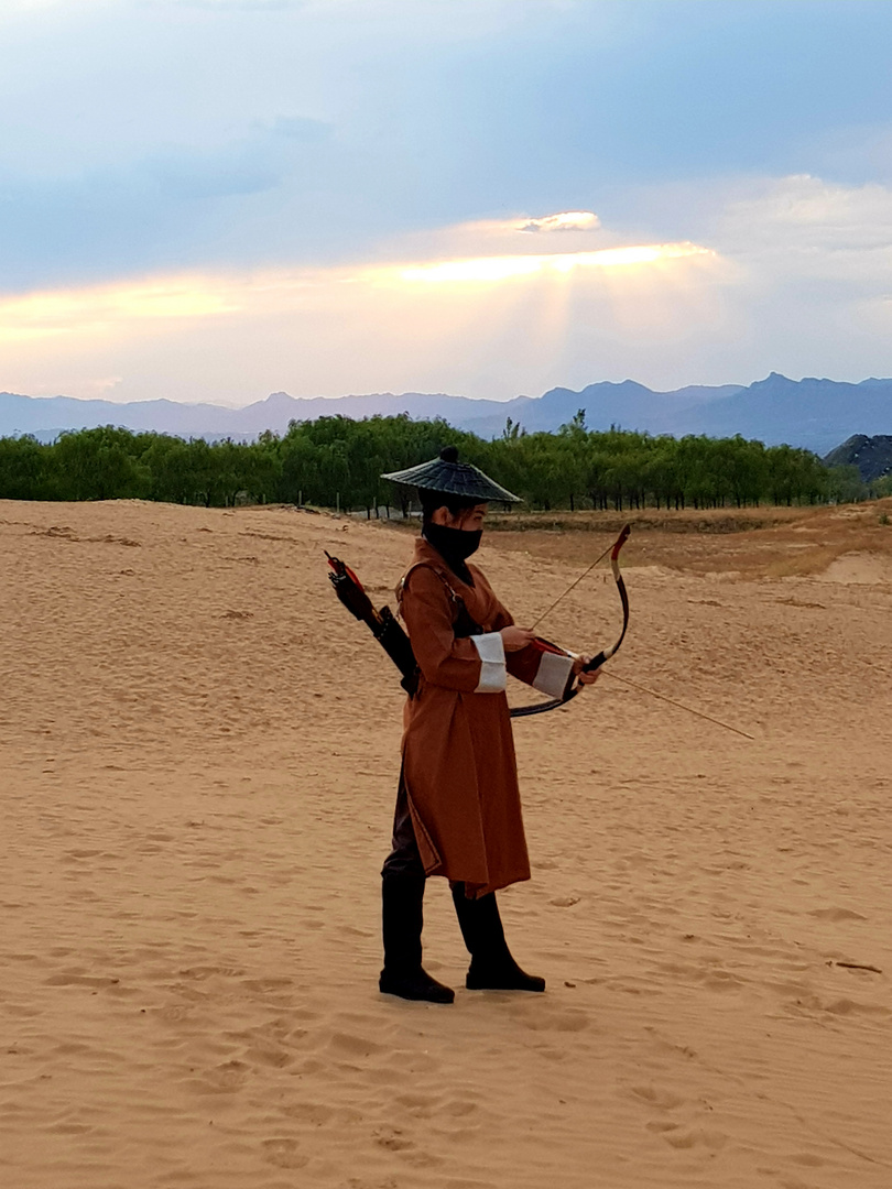 Kriegerin in der Wüste