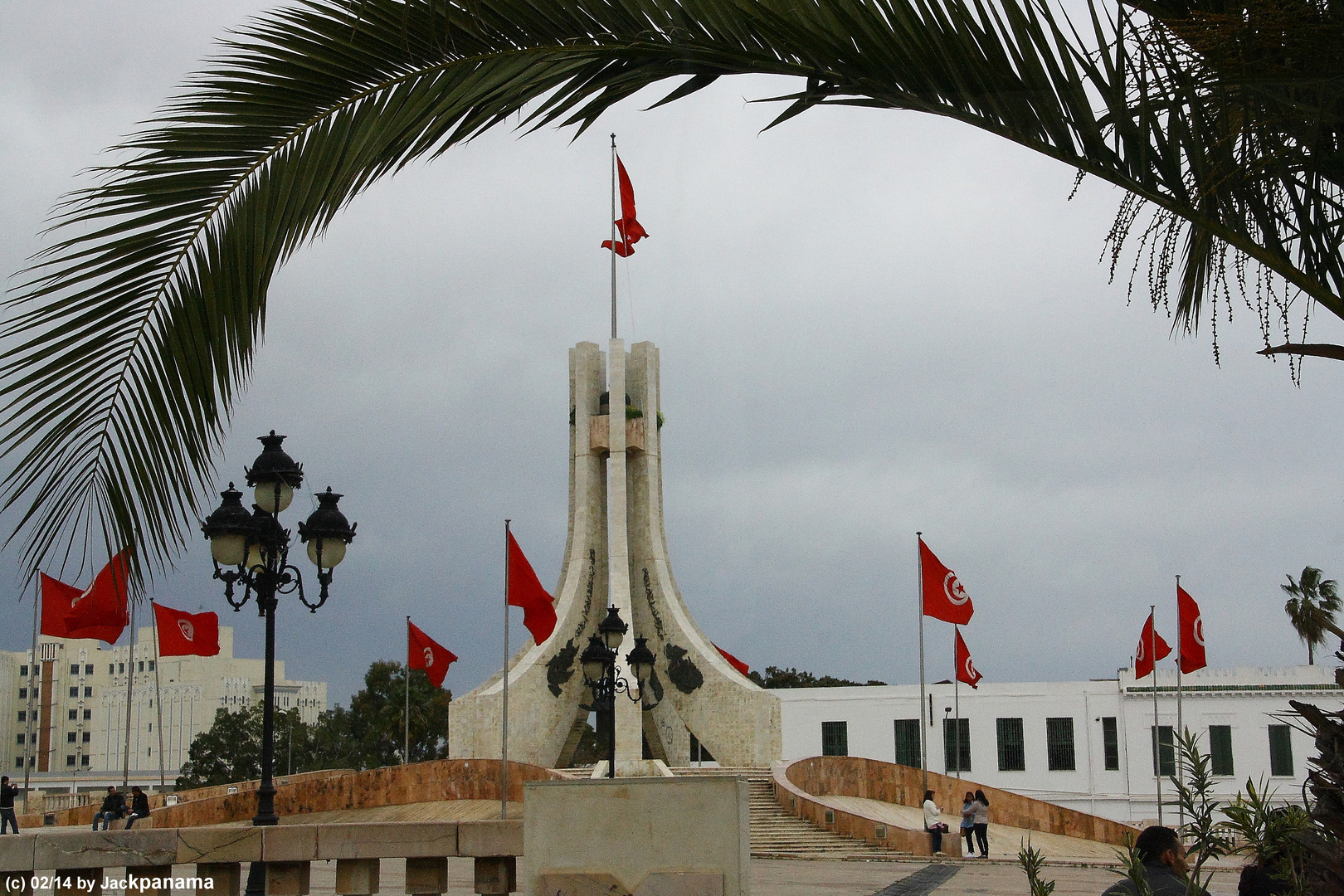 Kriegsdenkmal am Place de la kasbah et l'hotel de ville de Tunis in La Goulette / Tunis