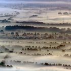 Kriessern, im St.Galler Rheintal, vom Stoss hinunter fotografiert