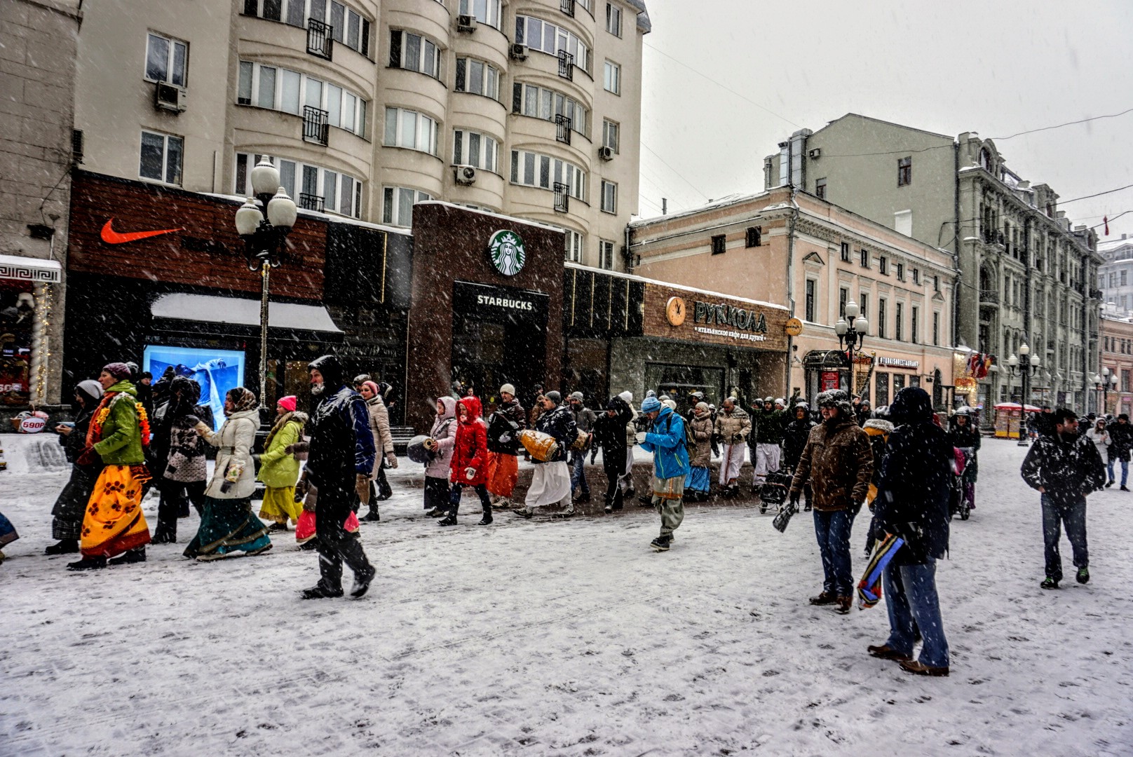 Krishna.. im Moskauer-Schnee