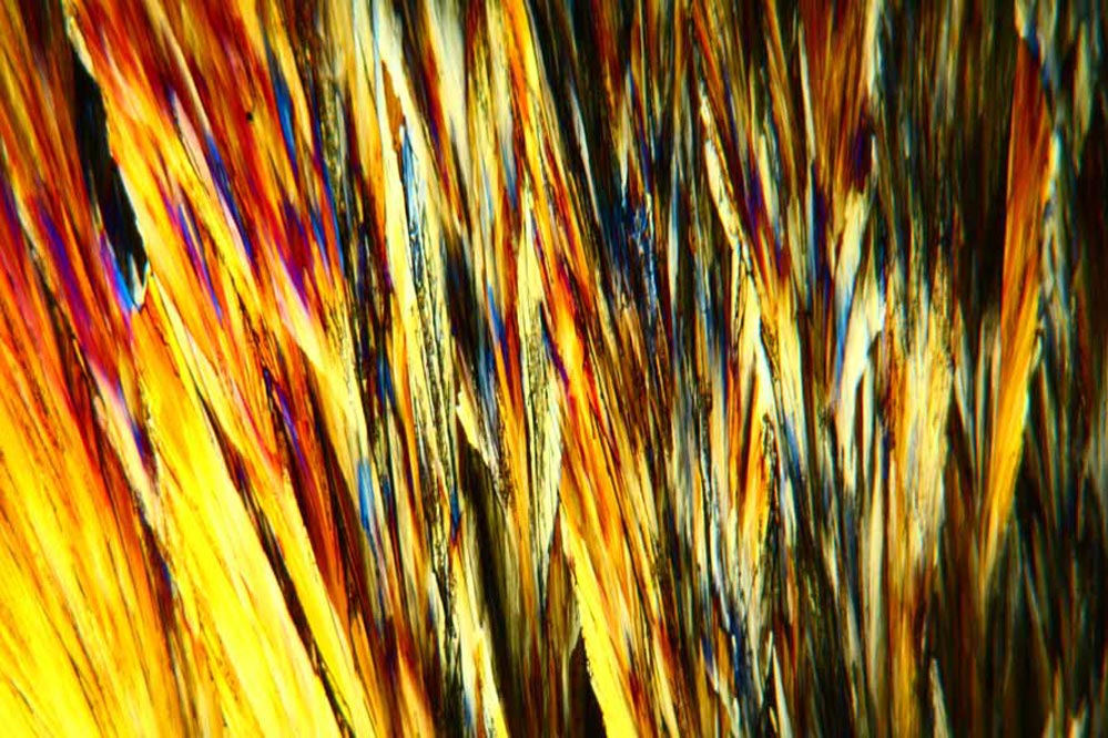 Kristalle unter dem Mikroskop - polarisiertes Licht