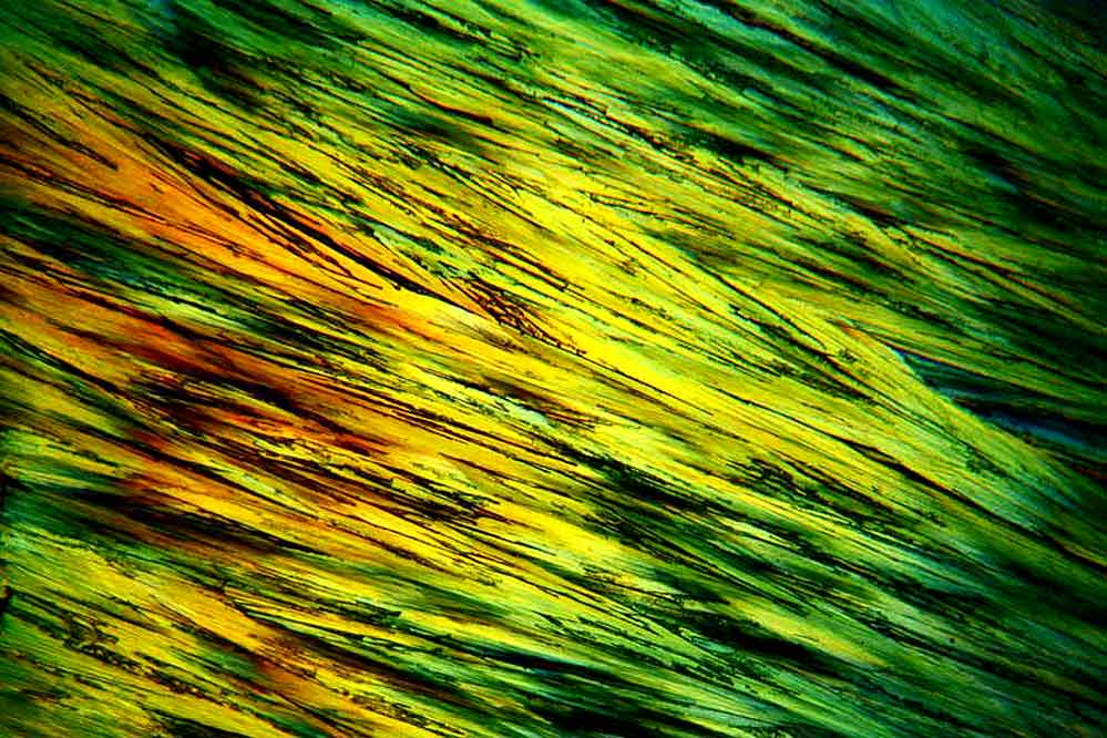 Kristalle unter dem Mikroskop - polarisiertes Licht