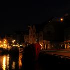 Kristiansund harbour by night