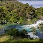 Krka Wasserfälle im gleichnamigen Nationalpark; Kroatien Camper-Reise Mai 2019