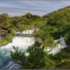 Krka Wasserfälle im gleichnamigen Nationalpark; Kroatien Camper-Reise Mai 2019