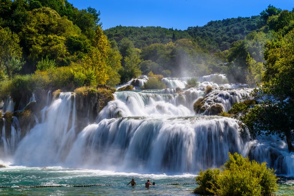 Krka Wasserfall 3, Nationalpark Krka, Dalmatien, Kroatien