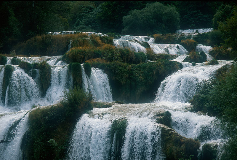 Krka waterfalls in former Yogoslawia