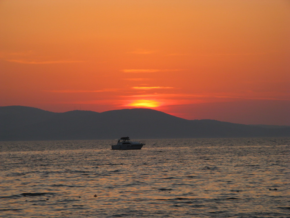 Kroatien 2008 / Makarska in Dalmatien / Sonnenuntergang