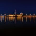 KROATIEN : HAFEN VON RIJEKA BEI NACHT