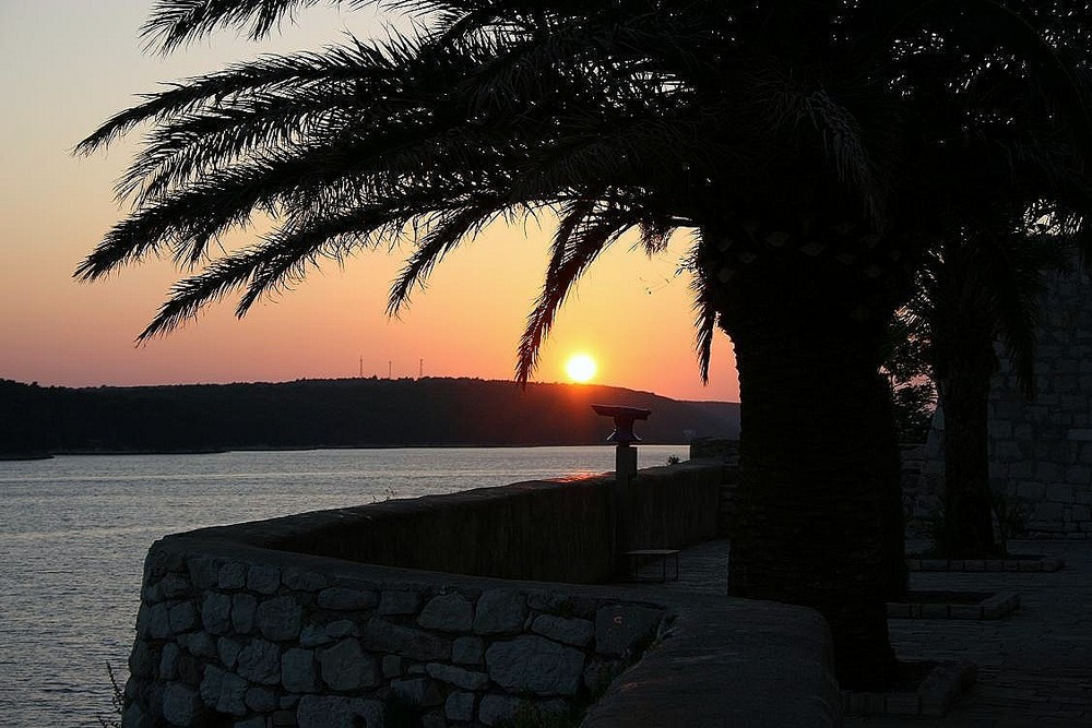 Kroatien Insel Rab Sonnenuntergang