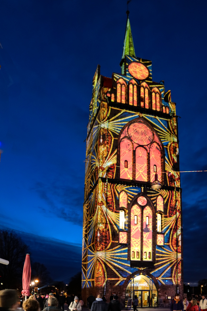 Kröpeliner Tor zur Lichtwoche in Rostock -3