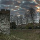 Krötschenturm, winterlich blau.