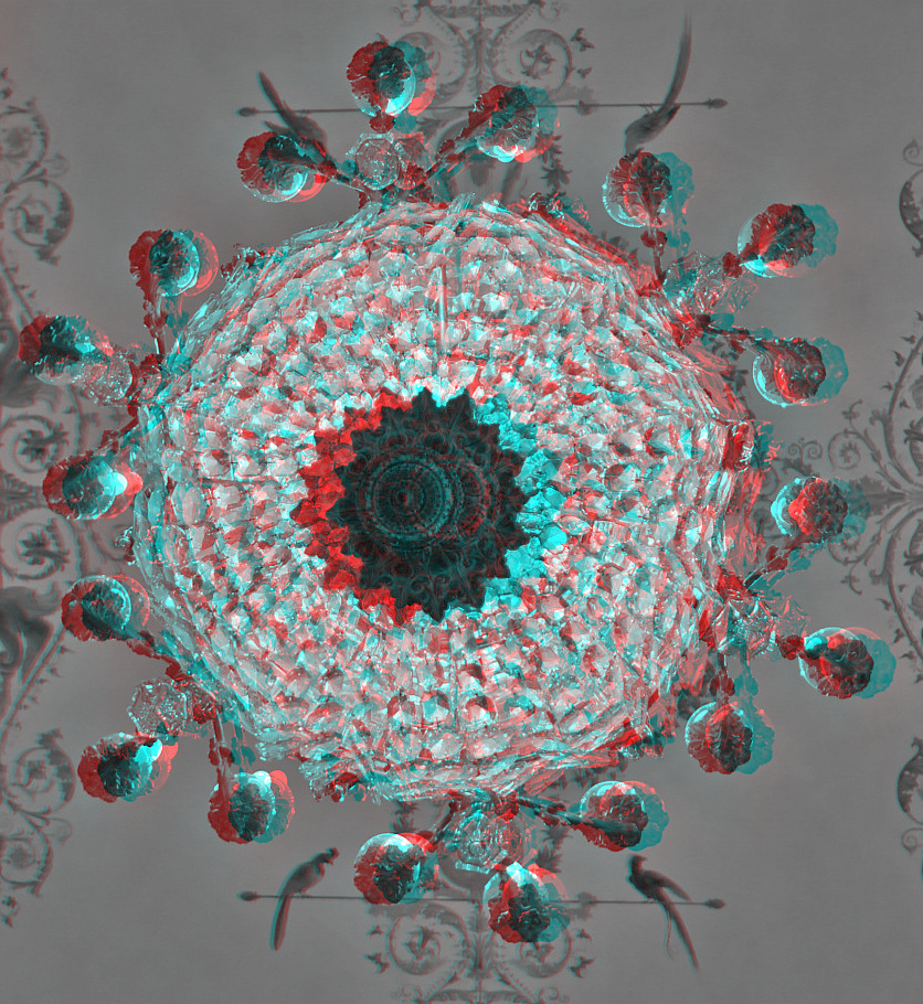 Kronleuchter 2 (3D-Bild für Rot/Cyan Brille)