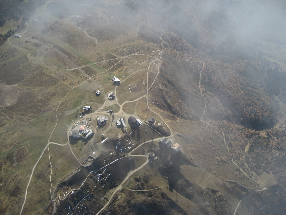 Kronplatz Draufsicht Gleitschirm