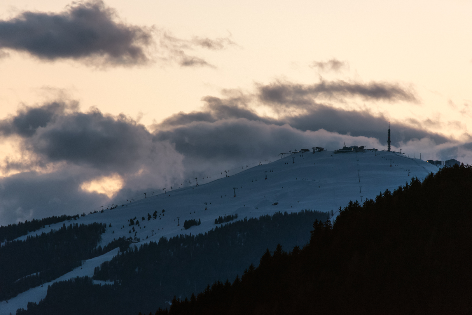 Kronplatz im Abendlicht