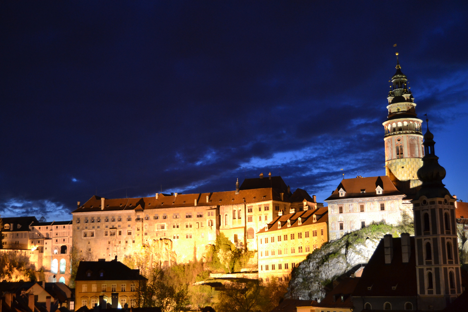 Krumau (Krumlov) by night