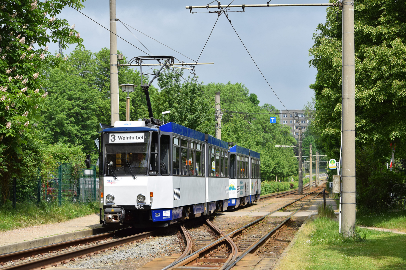 KT4D-Doppeltraktion in Görlitz auf Linie 3