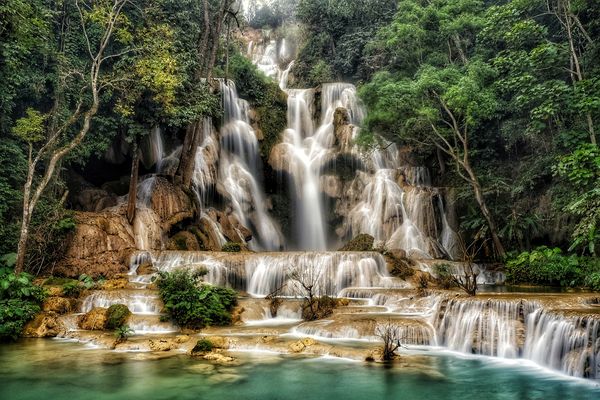 Kuang SI Falls near Luang Prabang, Laos
