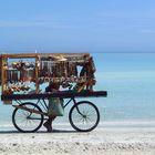 Kuba: ... fahrbahrer Souvenierladen am Strand - originell (8)
