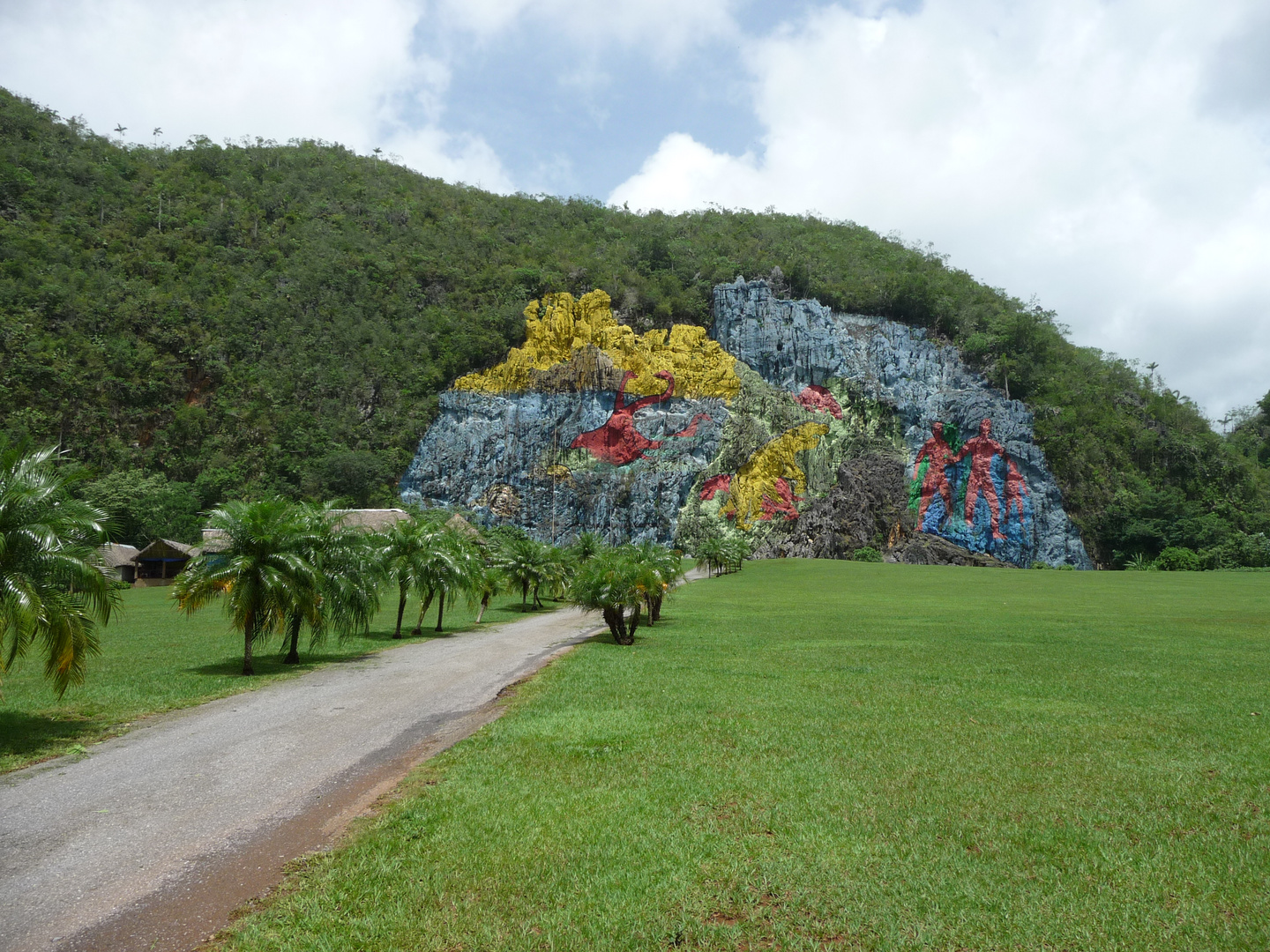 Kuba,Vinales, Felsmalerei Mural de la Prehistoria