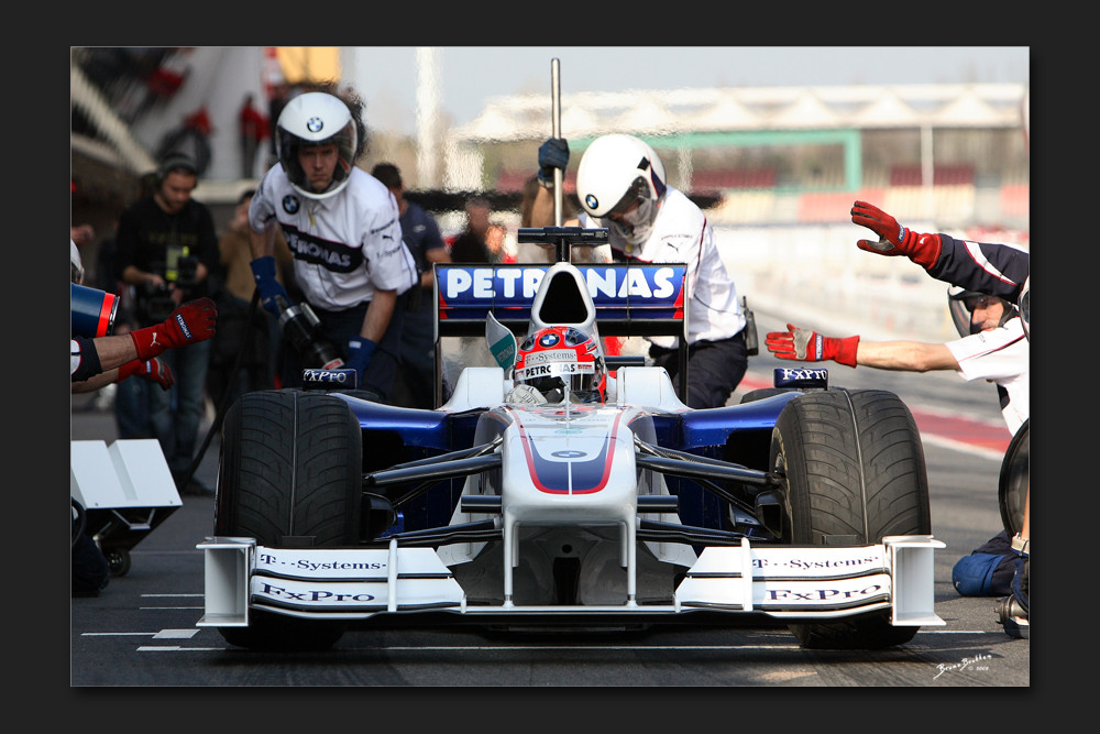 Kubica pit stop