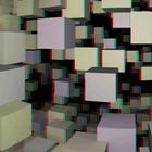 Kubismus - 360 Grad Panorama 3D-Anaglyphe