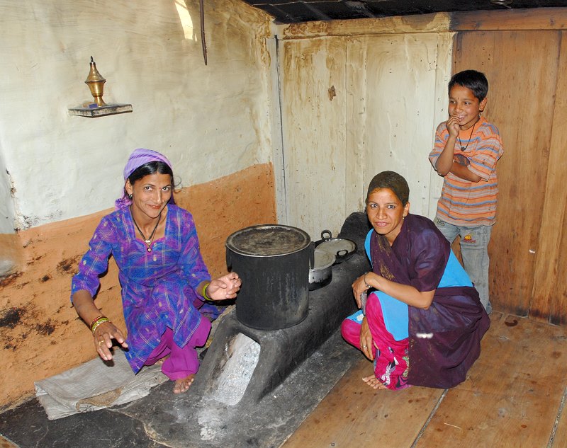 Küche in einem traditionellen Dorf