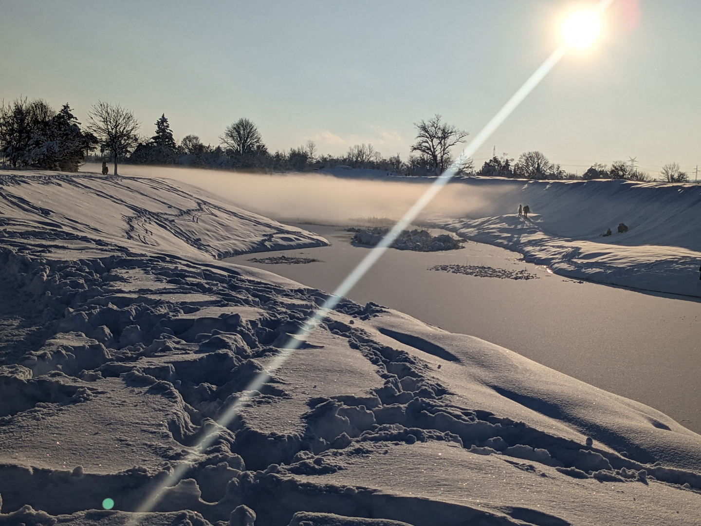 Kühle wärmende Winterzeichen