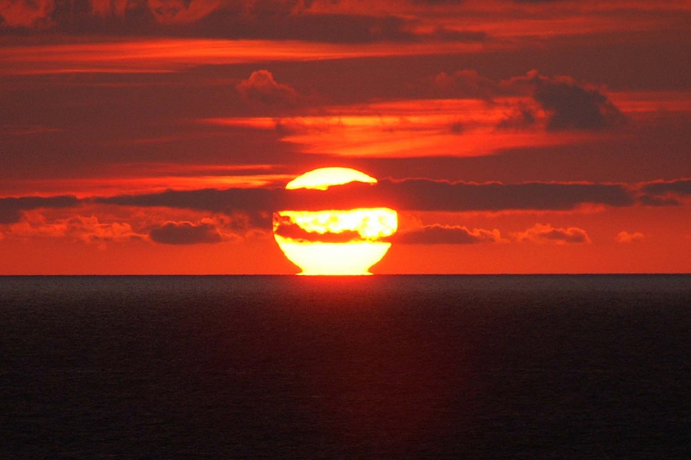 Kühlungsborn; Sonne versinkt