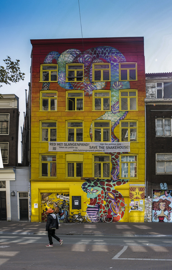 Künstlerhaus in Amsterdam am Königinnentag