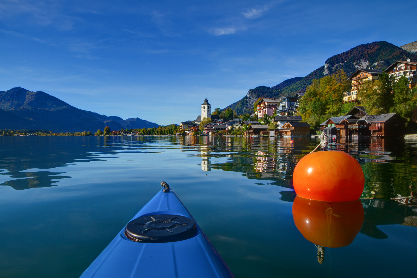 Kürbisernte am Wolfgangsee