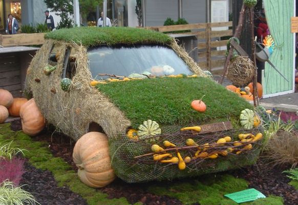 Kürbisfest mit Kürbisauto