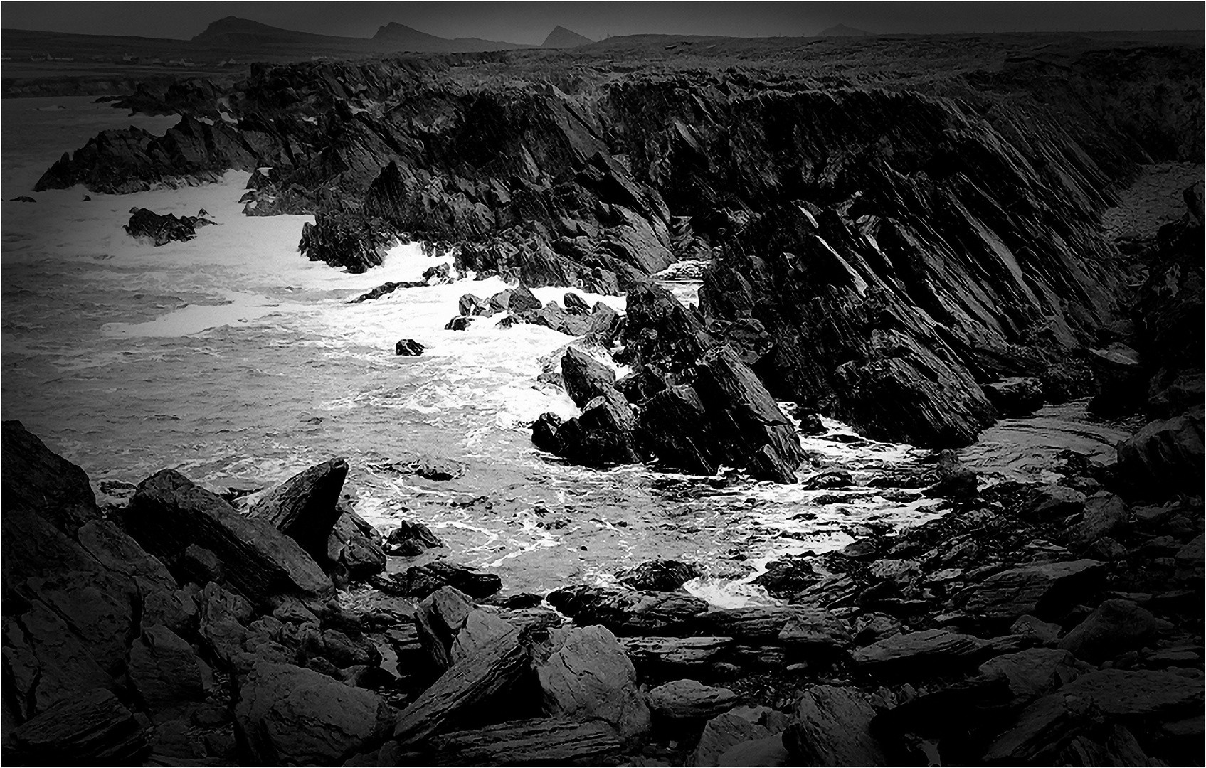 Küste von Dingle Way Irland ,der Atlantik brüllt dort.