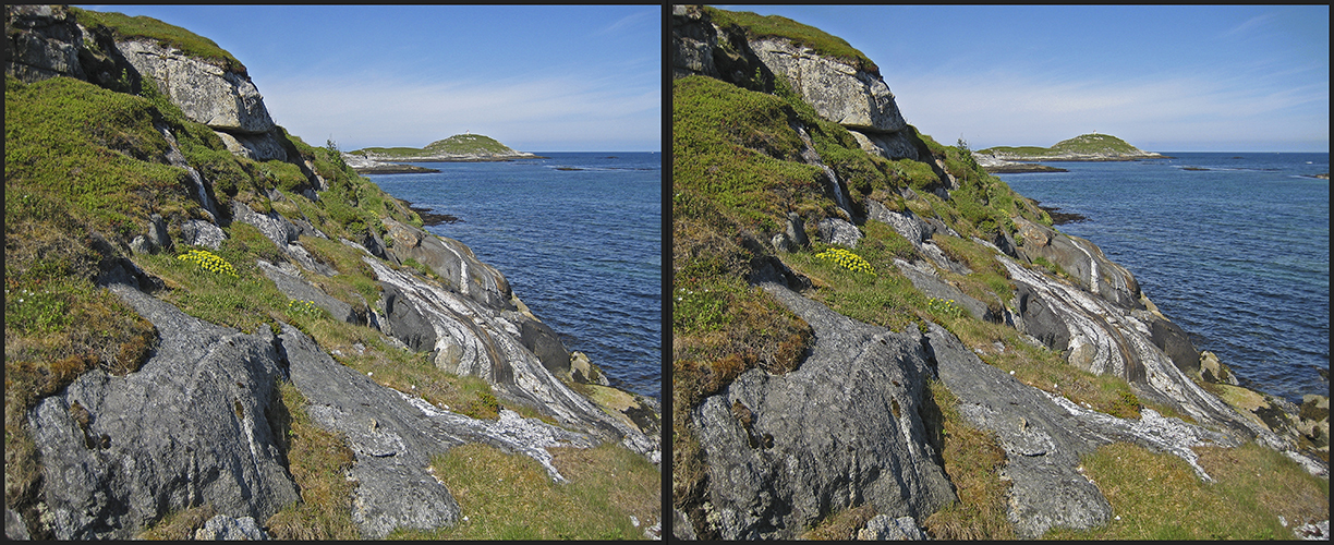 Küstenlandschaft auf Hillesøya (3D)