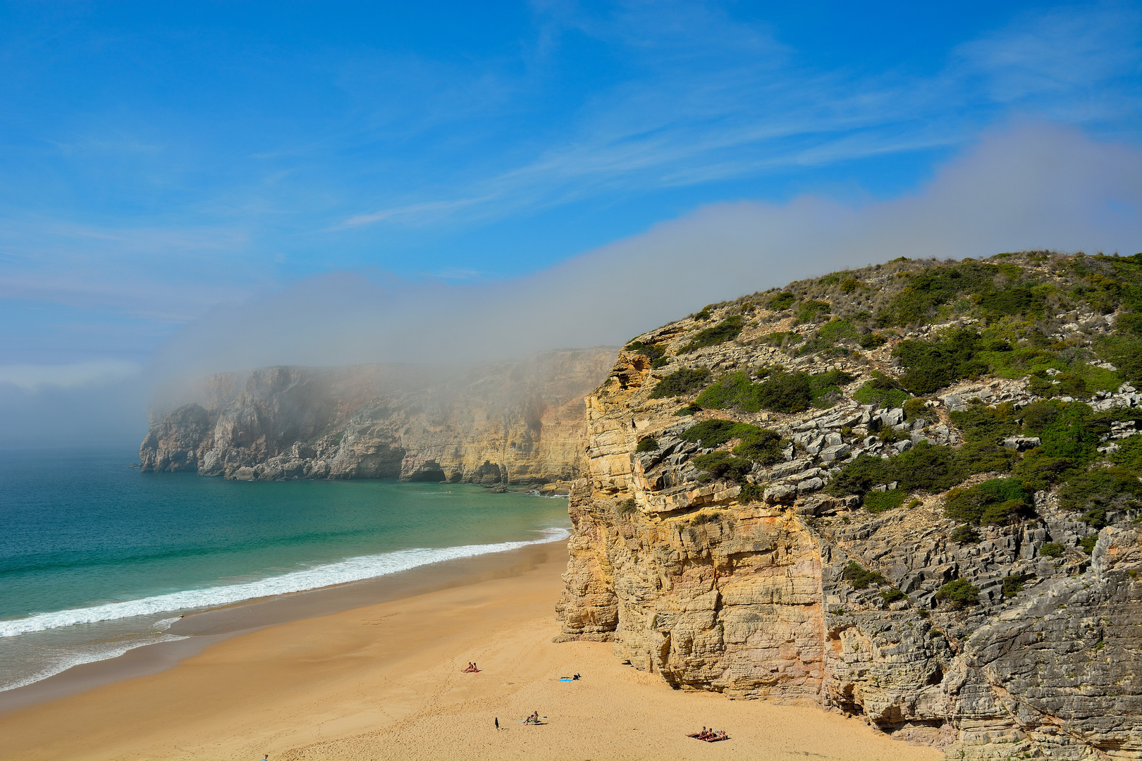 Küstenlandschaft und Strand am Cabo de Sao Vicente