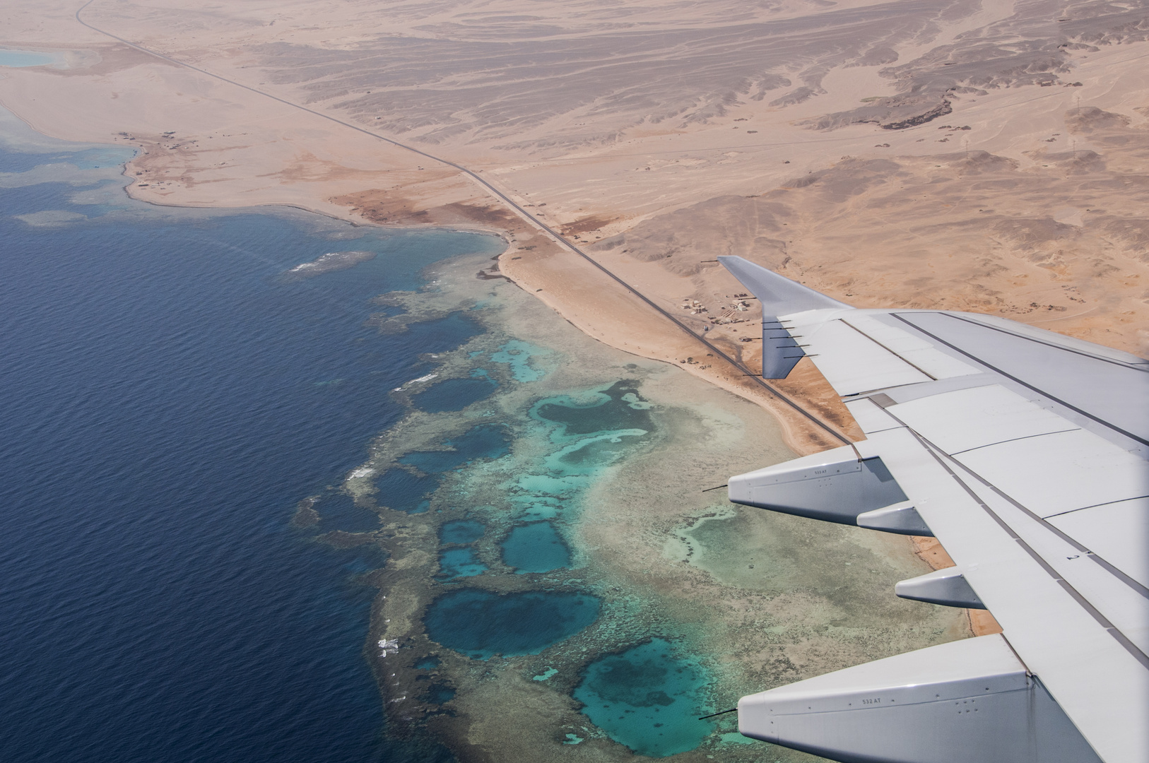 Küstenstrasse Hurghada - Berenice von Oben