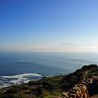 Küstenstraße nahe Gordon's Bay mit Blick über die "Falsche Bucht" auf Strand