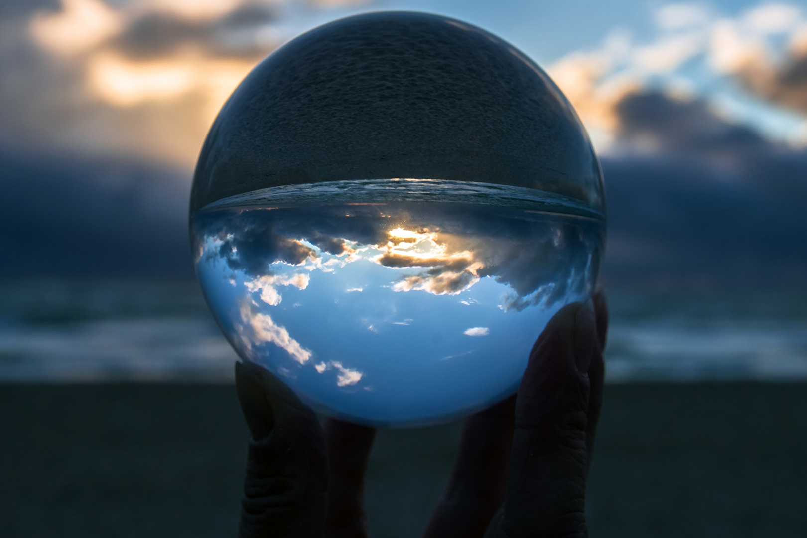 Kugel Fotografie die Welt steht Kopf