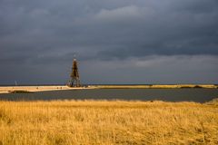 Kugelbake in der Abendsonne