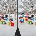Kugelköpfe im Schnee 3D