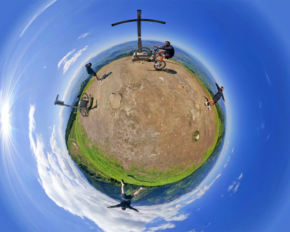 Kugelpanorama "Little Planet" auf der Hohen Kugel (1600m)