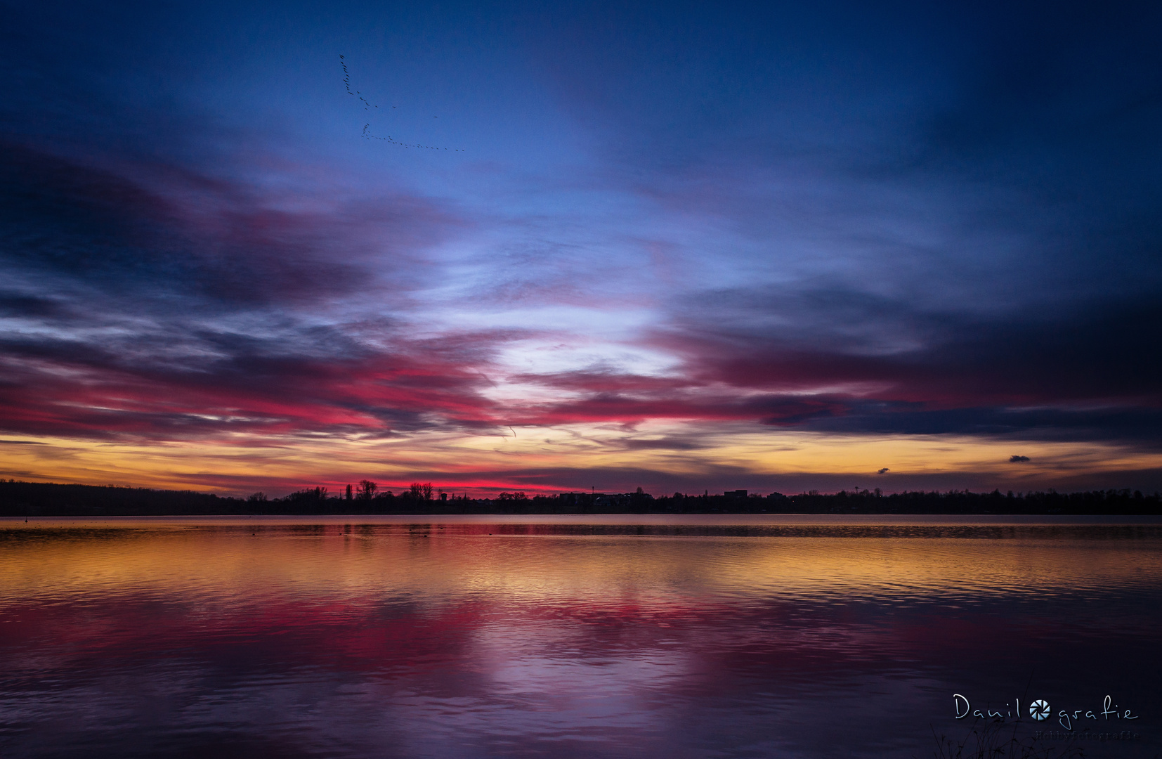 Kulkwitzer See nach Sonnenuntergang