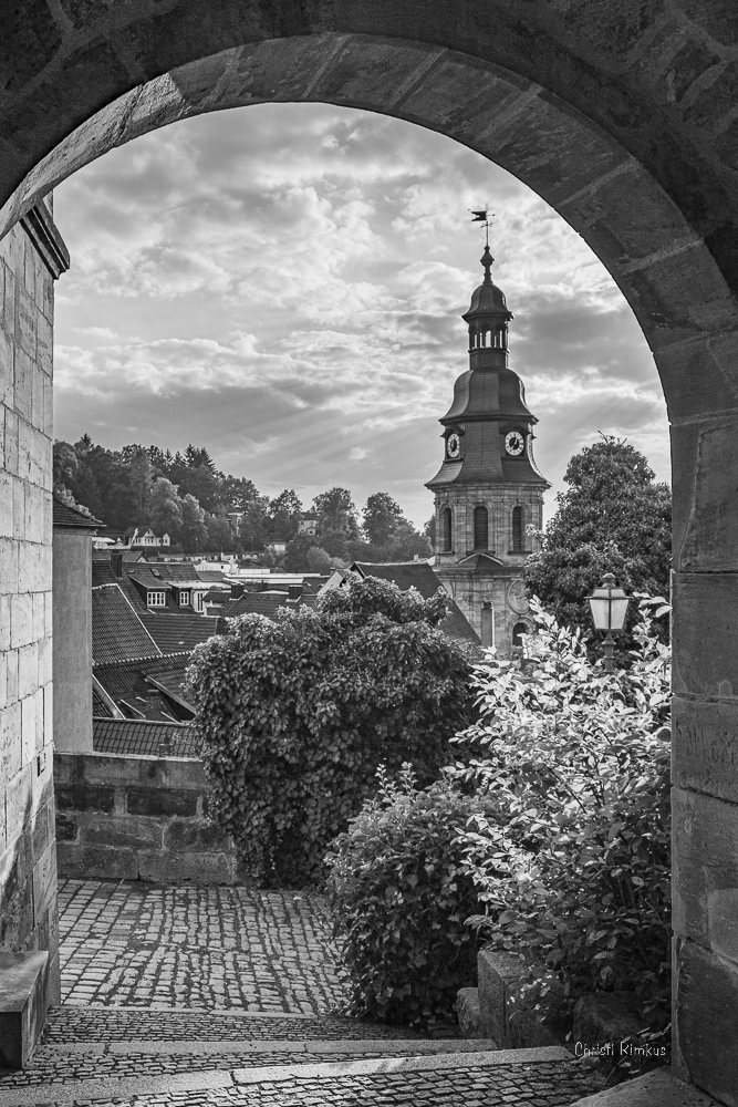 Kulmbach - Durchblick zur Spitalkirche